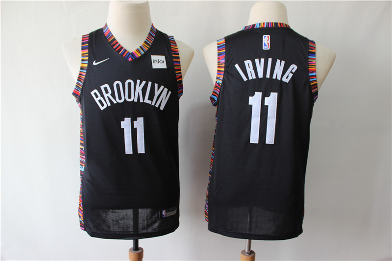 Personalized Youth Nets 11 Kyrie Irving Black Youth City Edition Swingman Jersey