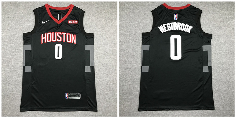 Personalized Rockets 0 Russell Westbrook Black Swingman Jersey