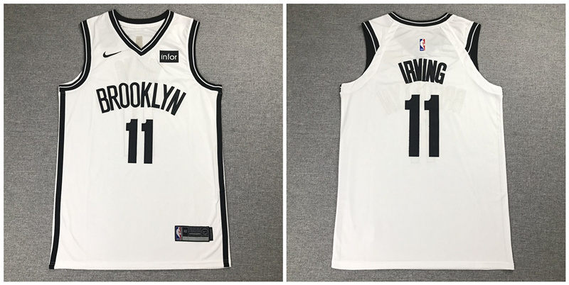 Personalized Nets 11 Kyrie Irving White Authentic Jersey