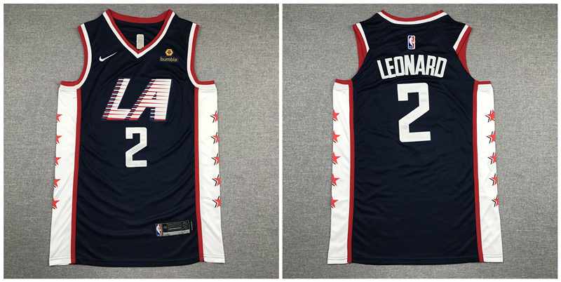 Personalized Clippers 2 Kawhi Leonard Black City Edition Authentic Jersey