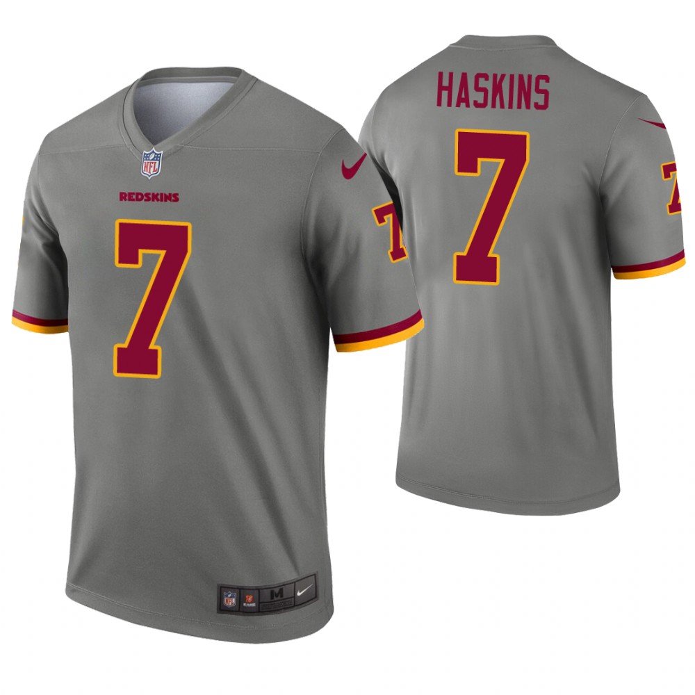 Personalized Redskins 7 Dwayne Haskins Jr Gary Inverted Legend Jersey
