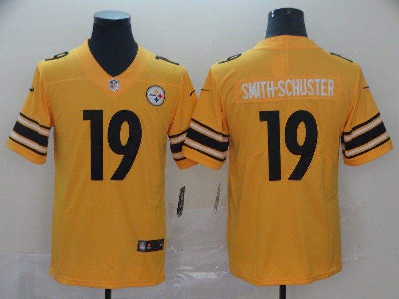 Personalized Steelers 19 JuJu Smith-Schuster Gold Inverted Legend Limited Jersey