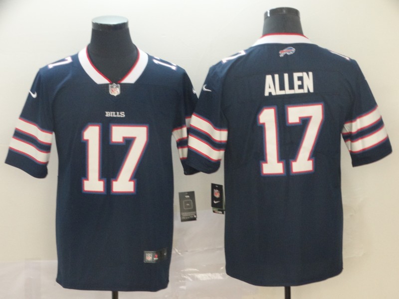 Personalized Bills 17 Josh Allen Navy Inverted Legend Limited Jersey