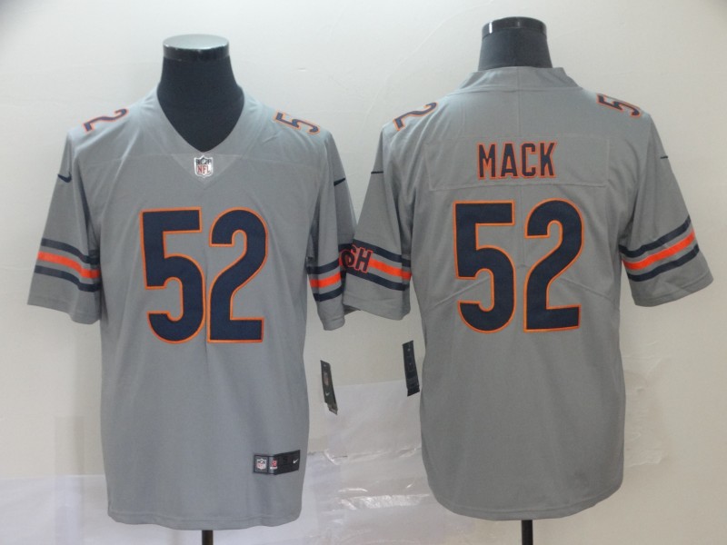 Personalized Bears 52 Khalil Mack Silver Inverted Legend Limited Jersey