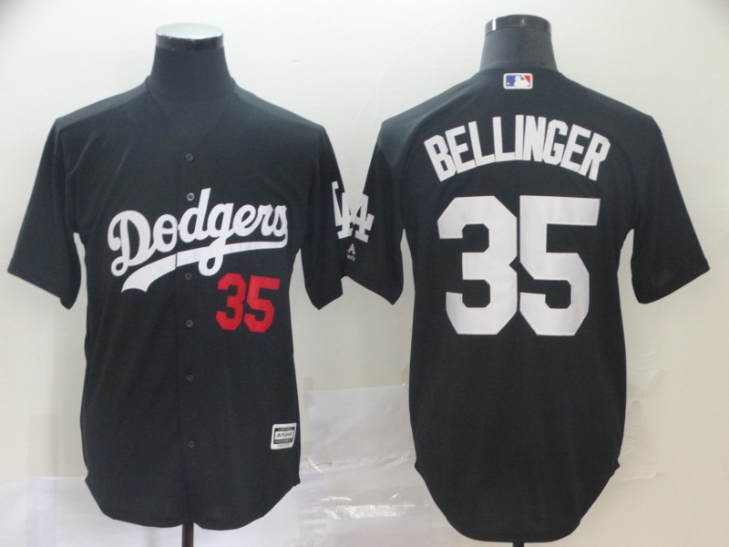 Personalized Dodgers 35 Cody Bellinger Black Turn Back The Clock Cool Base Jersey