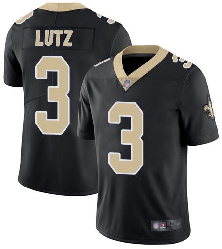Personalized Saints 3 Wil Lutz Black Untouchable Limited Jesey