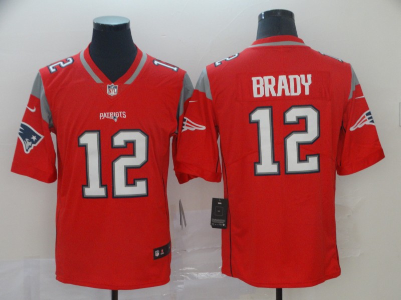 Personalized Patriots 12 Tom Brady Red Inverted Legend Limited Jersey