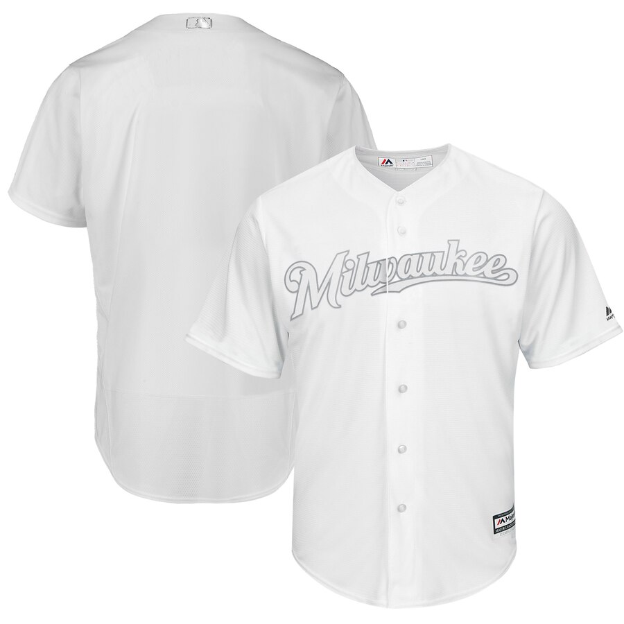 Personalized Brewers Blank White 2019 Players’ Weekend Player Jersey