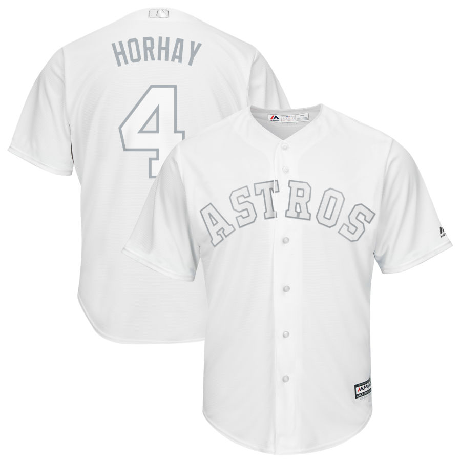 Personalized Astros 4 George Springer Horhay White 2019 Players’ Weekend Player Jersey