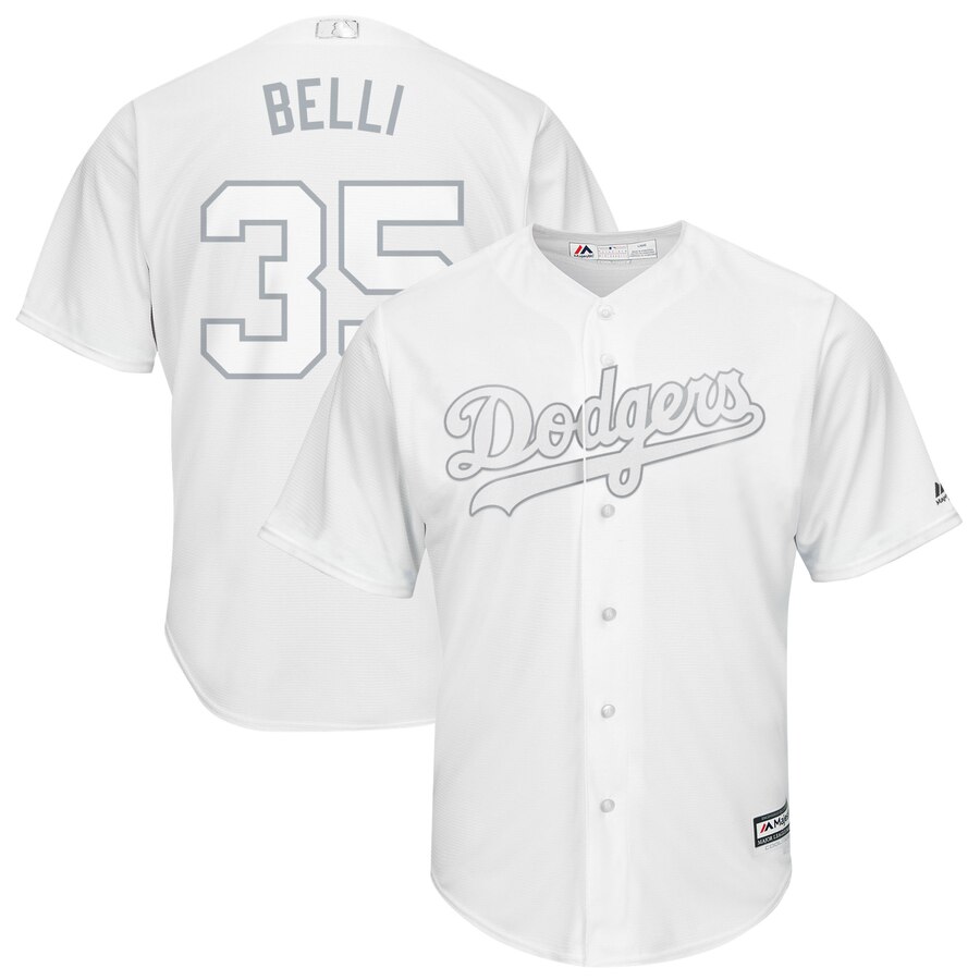 Personalized Dodgers 35 Cody Bellinger Belli White 2019 Players’ Weekend Player Jersey
