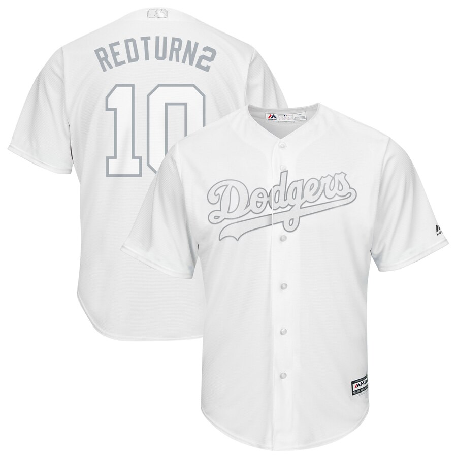 Personalized Dodgers 10 Justin Turner RedTurn2 White 2019 Players’ Weekend Player Jersey