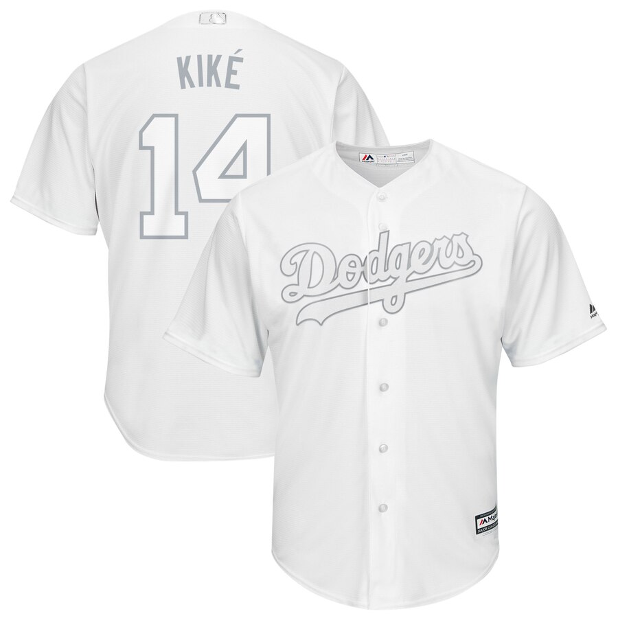 Personalized Dodgers 14 Enrique Hernandez Kike White 2019 Players’ Weekend Player Jersey