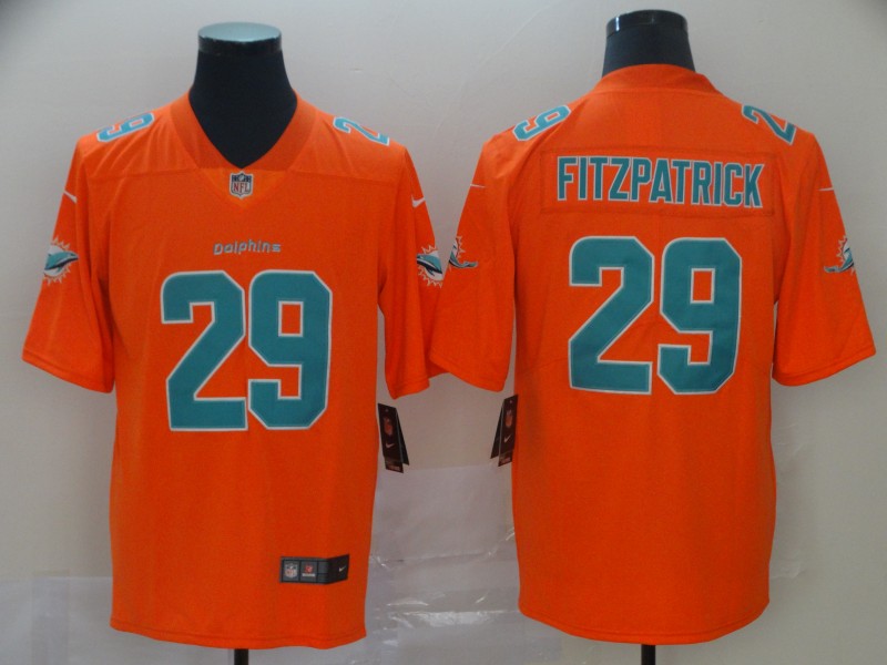 Personalized Dolphins 29 Minkah Fitzpatrick Orange Inverted Legend Limited Jersey