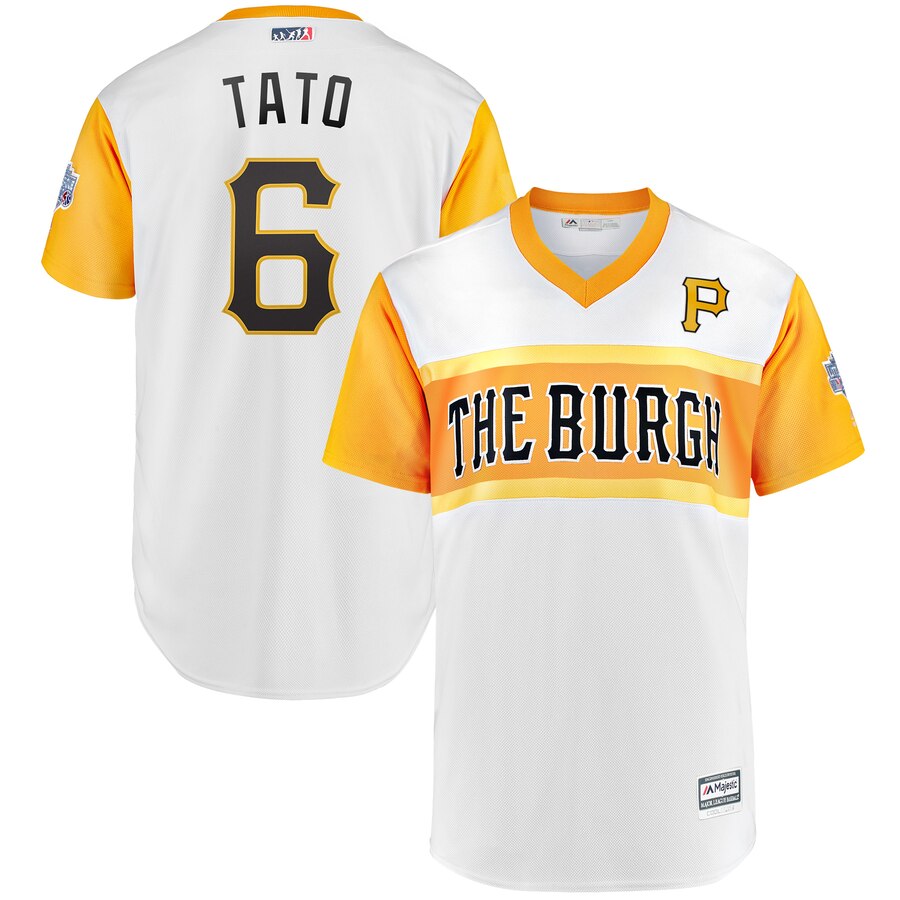 Personalized Pirates 6 Starling Marte Tato White 2019 MLB Little League Classic Player Jersey