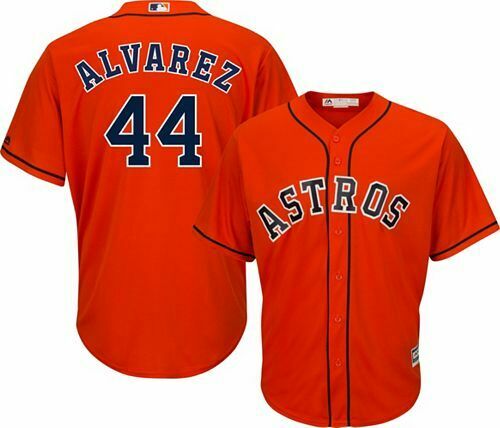 Personalized Astros 44 Yordan Alvarez Orange Cool Base Jersey