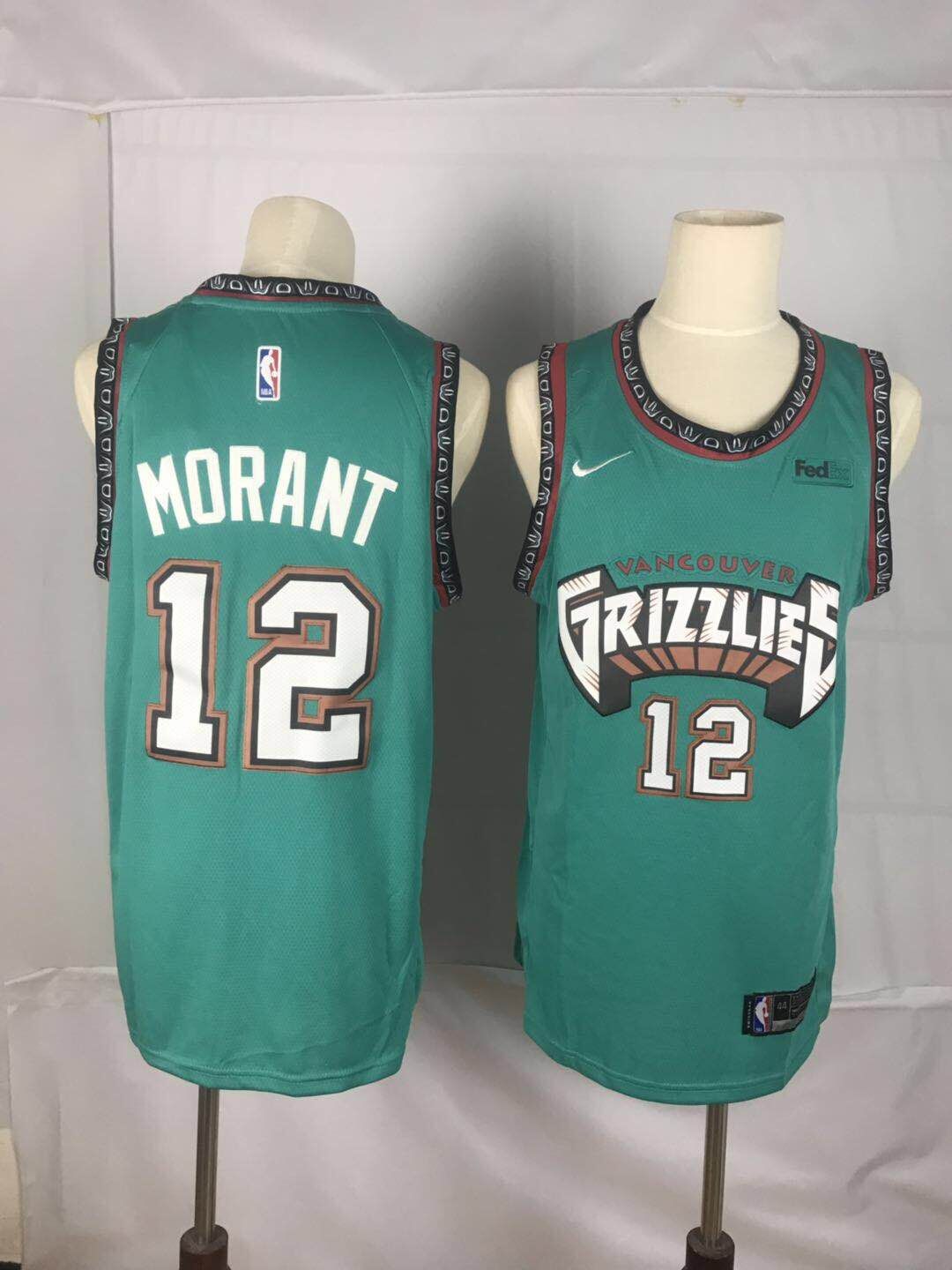 Personalized Grizzlies 12 Ja Morant Green Throwback Swingman Jersey