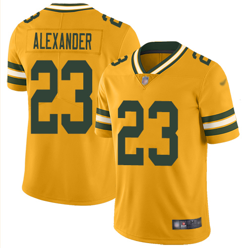 Personalized Packers #23 Jaire Alexander Gold Men’s Stitched Football Limited Inverted Legend Jersey