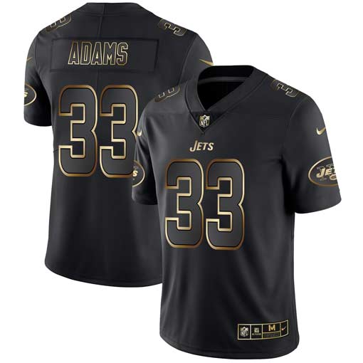 Personalized Jets 33 Jamal Adams Black Gold Untouchable Limited Jersey