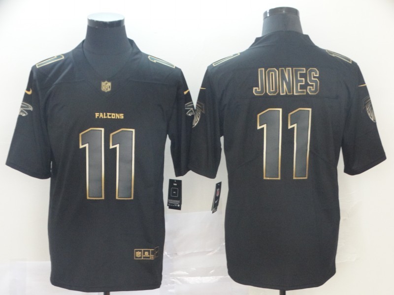 Personalized Falcons 11 Julio Jones Black Gold Untouchable Limited Jersey