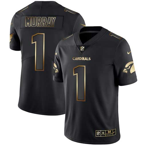 Personalized Cardinals 1 Kyler Murray Black Gold Untouchable Limited Jersey