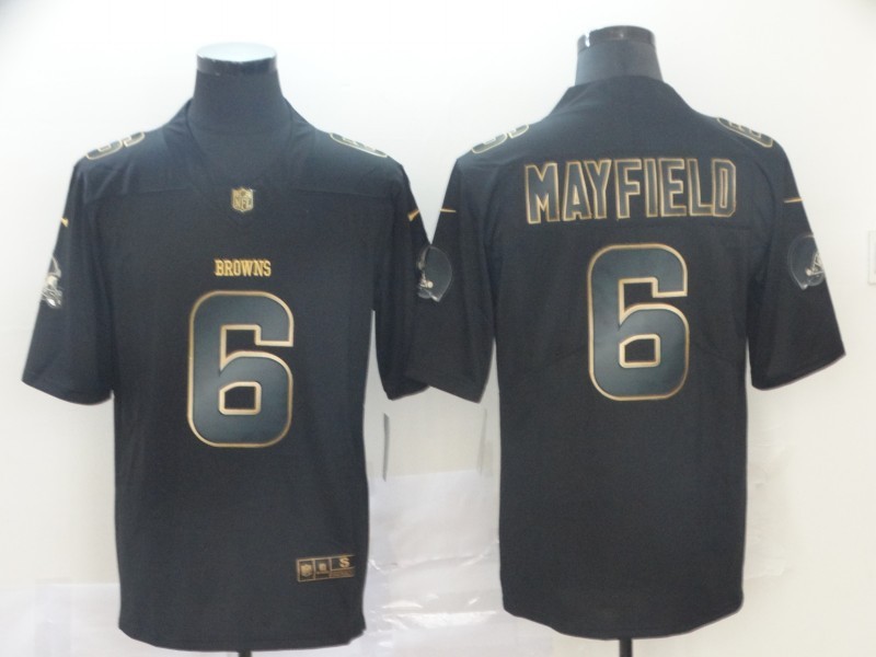 Personalized Browns 6 Baker Mayfield Black Gold Untouchable Limited Jersey