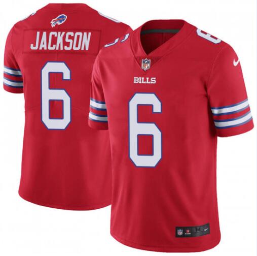 Personalized Bills 6 Tyree Jackson Red Color Rush Limited Jersey