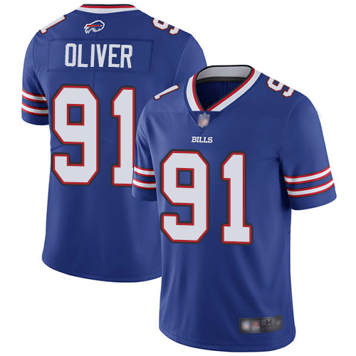 Personalized Bills 91 Ed Oliver Royal Youth 2019 NFL Draft First Round Pick Untouchable Limited Jersey