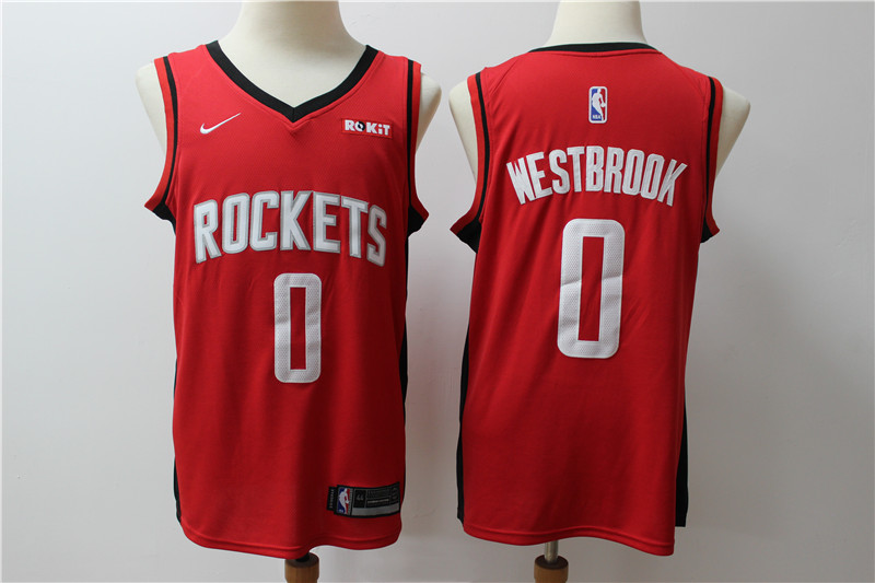 Personalized Rockets 0 Russell Westbrook Red Swingman Jersey