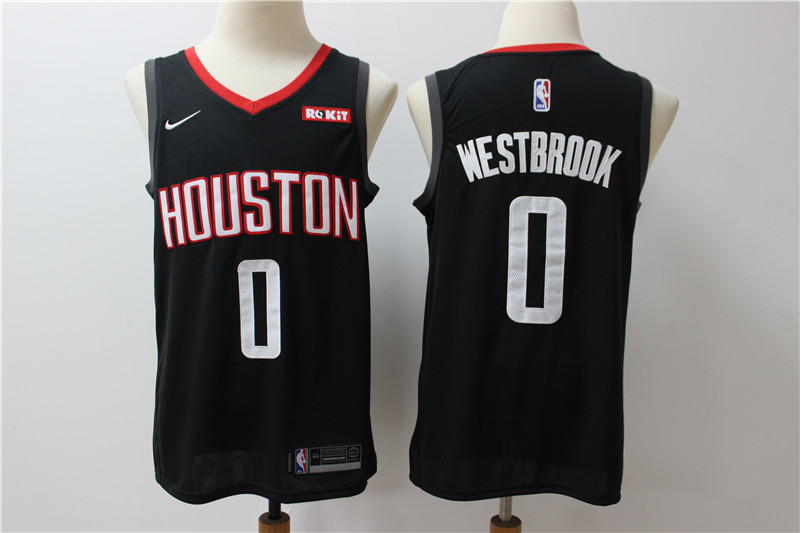 Personalized Rockets 0 Russell Westbrook Black Swingman Jersey