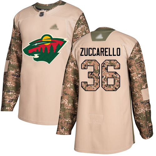 Personalized Wild #36 Mats Zuccarello Camo Authentic 2017 Veterans Day Stitched Hockey Jersey