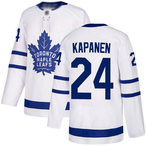 Personalized Maple Leafs #24 Kasperi Kapanen White Road Authentic Stitched Hockey Jersey