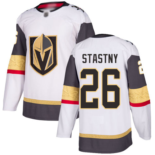 Personalized Golden Knights #26 Paul Stastny White Road Authentic Stitched Hockey Jersey