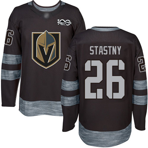 Personalized Golden Knights #26 Paul Stastny Black 1917-2017 100th Anniversary Stitched Hockey Jersey