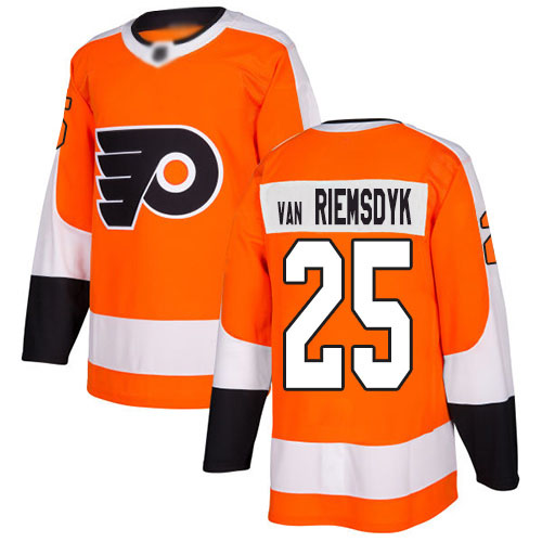 Personalized Flyers #25 James Van Riemsdyk Orange Home Authentic Stitched Hockey Jersey