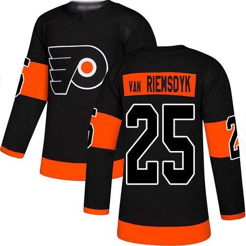 Personalized Flyers #25 James Van Riemsdyk Black Alternate Authentic Stitched Hockey Jersey