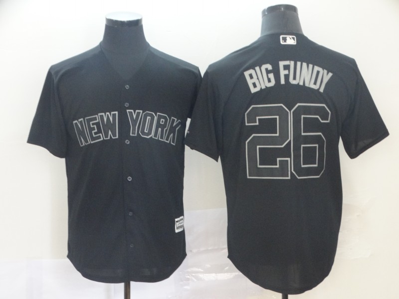 Personalized Yankees 26 DJ LeMahieu Big Fundy Black 2019 Players’ Weekend Player Jersey
