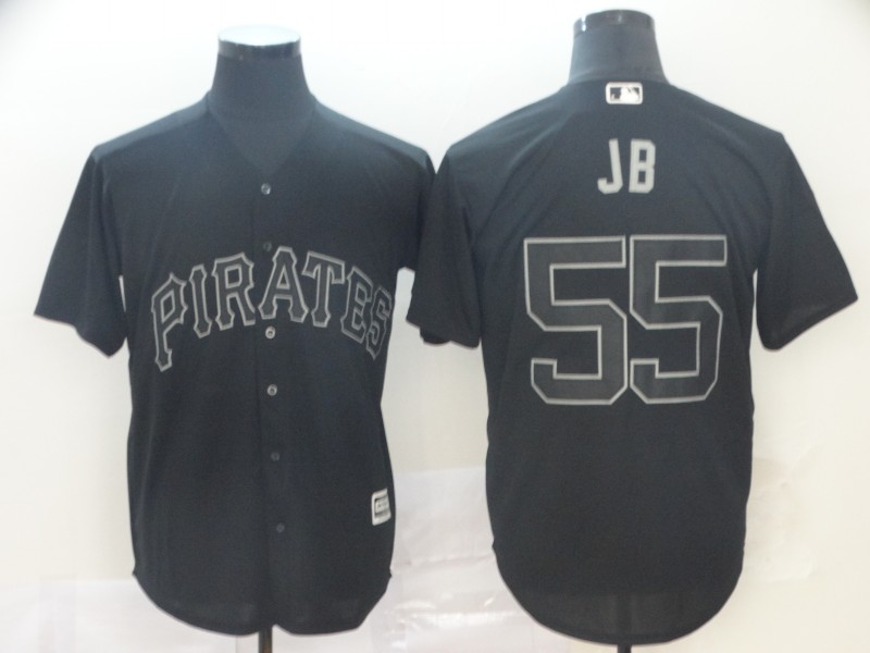 Personalized Pirates 55 Josh Bell JB Black 2019 Players’ Weekend Player Jersey