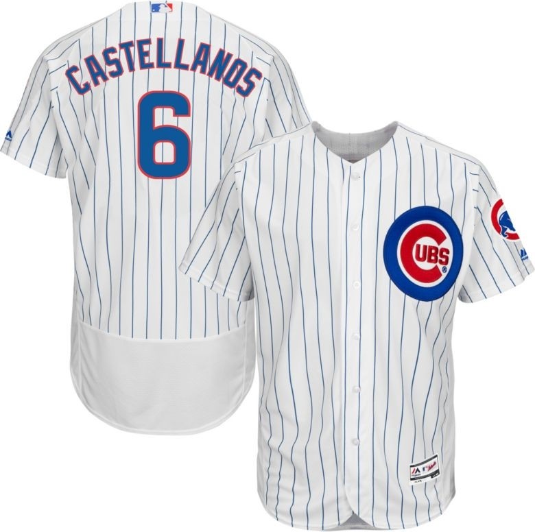 Personalized Cubs 6 Nick Castellanos White Flexbase Jersey