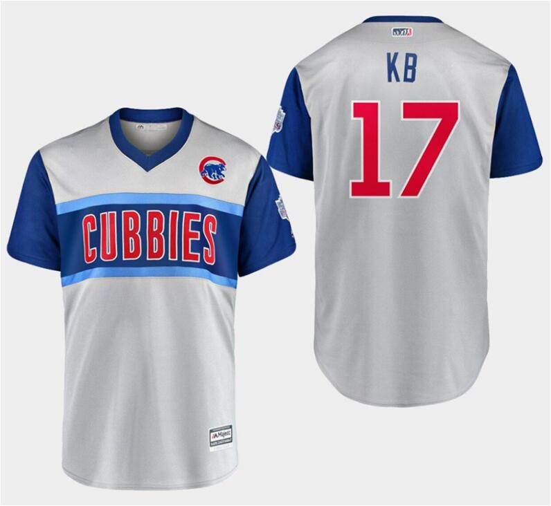 Personalized Cubs 17 Kris Bryant Kb Gray 2019 MLB Little League Classic Player Jersey