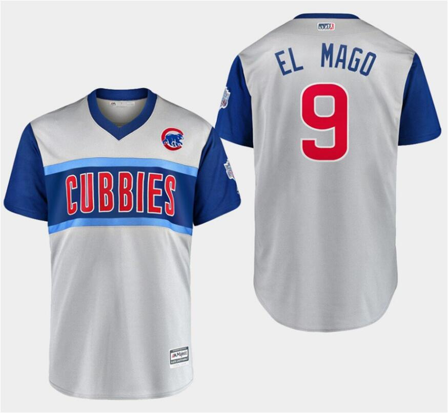 Personalized Cubs 9 Javier Baez El Mago Gray 2019 MLB Little League Classic Player Jersey