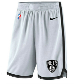 Personalized Nets White Swingman Shorts