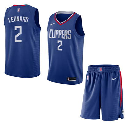Personalized Clippers 2 Kawhi Leonard Blue City Edition Swingman Jersey(With Shorts)