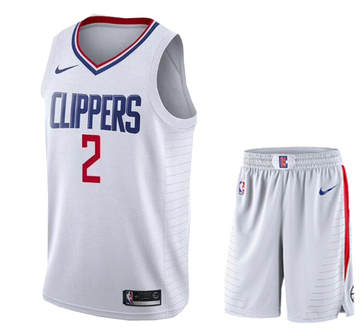 Personalized Clippers 2 Kawhi Leonard White City Edition Swingman Jersey(With Shorts)