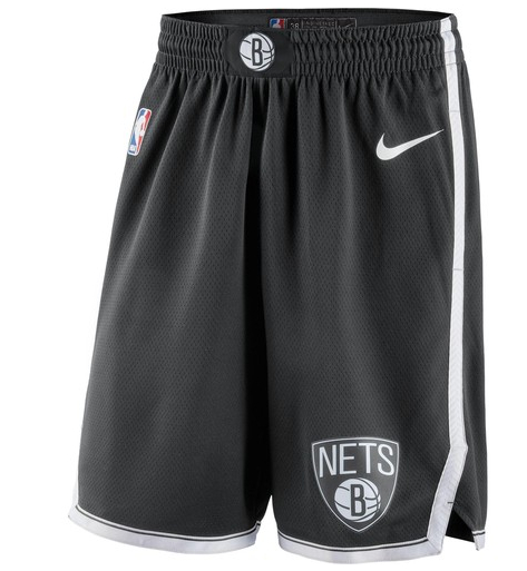 Personalized Nets Black Swingman Shorts