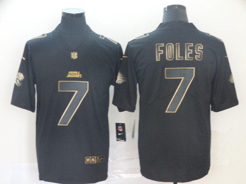 Personalized Jaguars 7 Nick Foles Black Gold Untouchable Limited Jersey