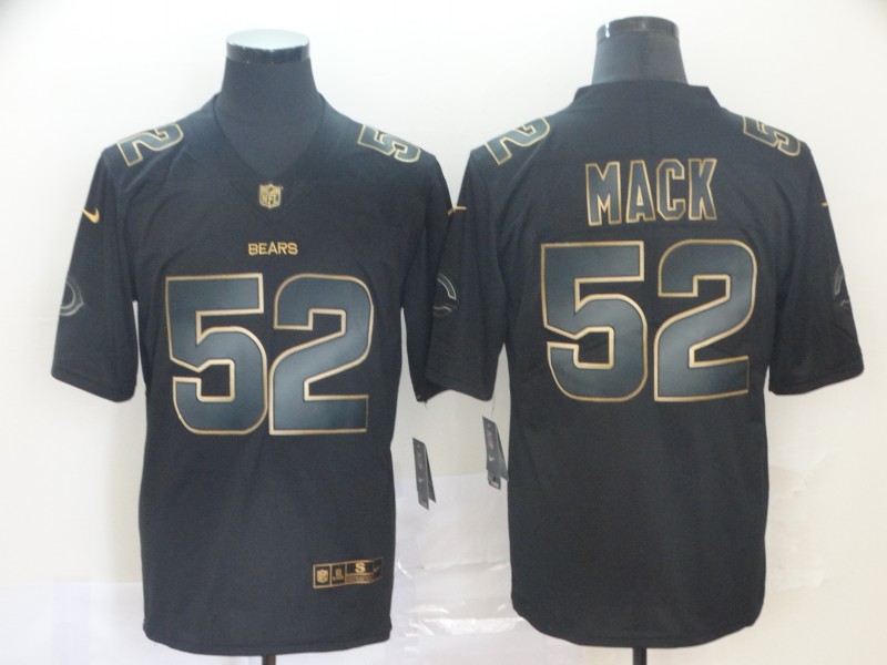 Personalized Bears 52 Khalil Mack Black Gold Untouchable Limited Jersey