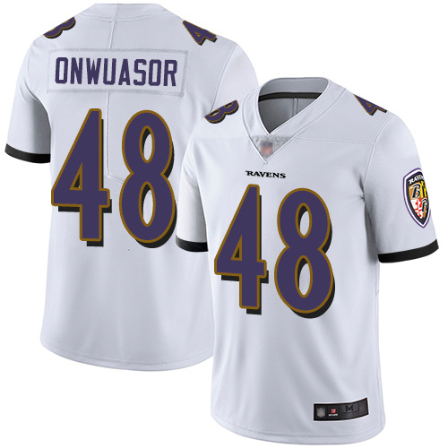 Personalized Ravens #48 Patrick Onwuasor White Men’s Stitched Football Untouchable Limited Jersey