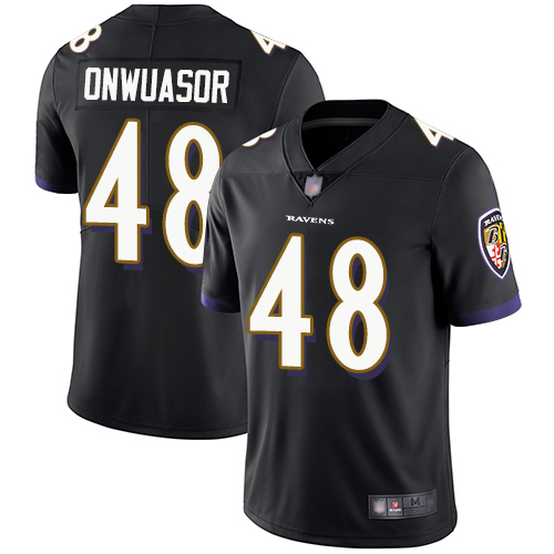 Personalized Ravens #48 Patrick Onwuasor Black Alternate Men’s Stitched Football Untouchable Limited Jersey