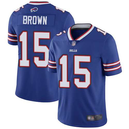Personalized Bills #15 John Brown Royal Blue Team Color Men’s Stitched Football Untouchable Limited Jersey