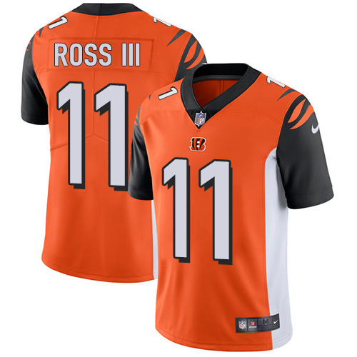 Personalized Bengals #11 John Ross III Orange Alternate Men’s Stitched Football Untouchable Limited Jersey